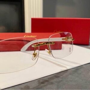 Cartier Gold Rimless Eyewear
